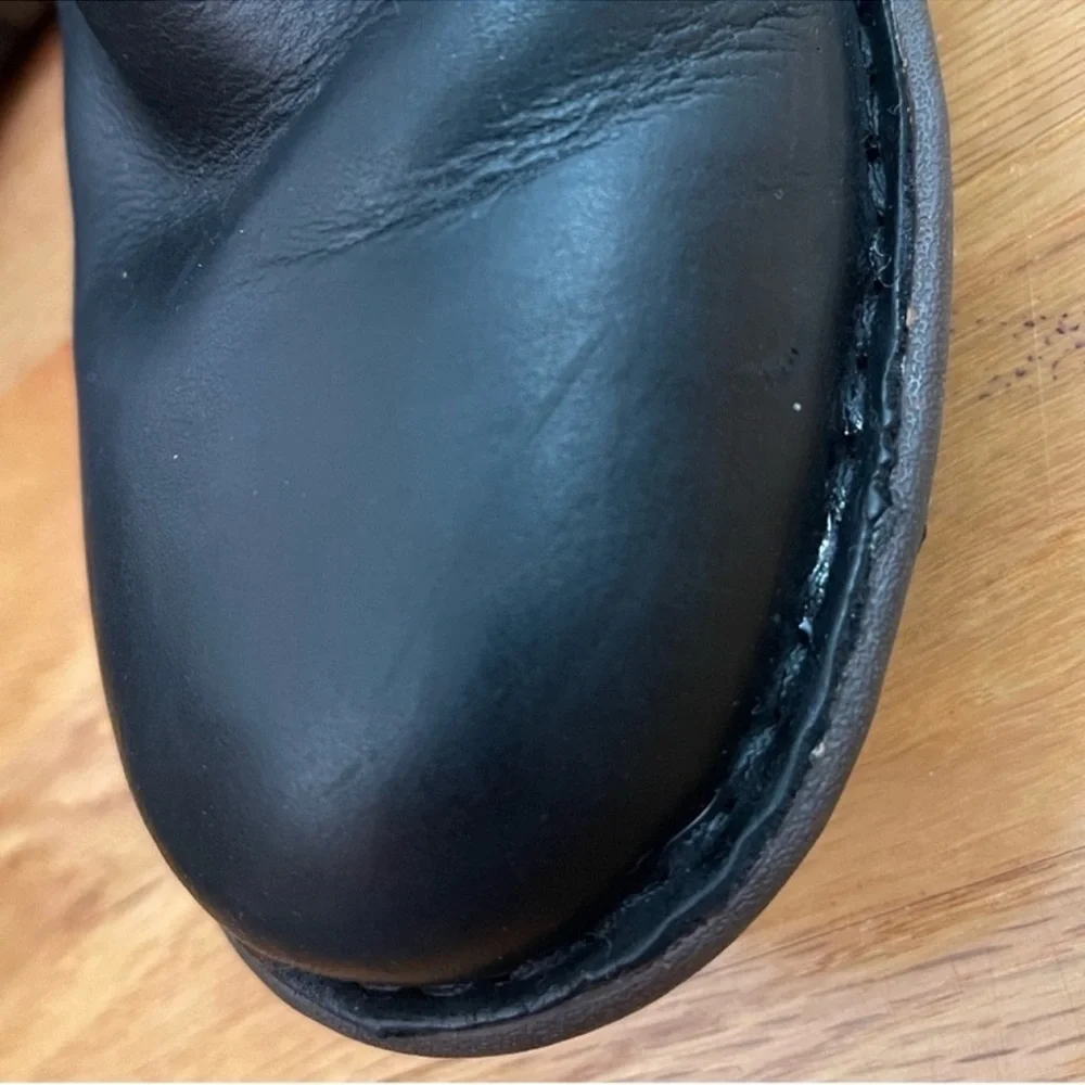 UGG Tupelo Black Leather Riding Boots Moto Buckle Women’s Size 7
